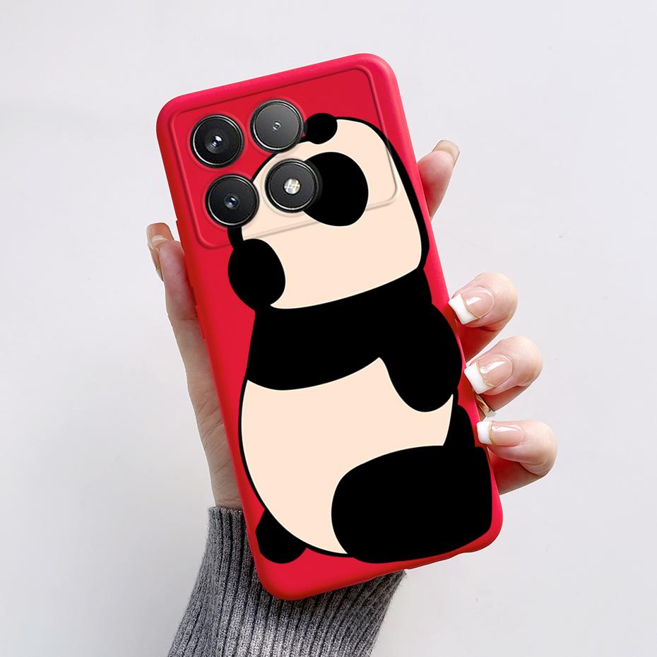 For Xiaomi POCO F6 Pro Case Cute Bear Cartoon Frog Silicone Soft Rubber Camera Protector Case POCO F6 Pro Case POCO F6 Pro Cover