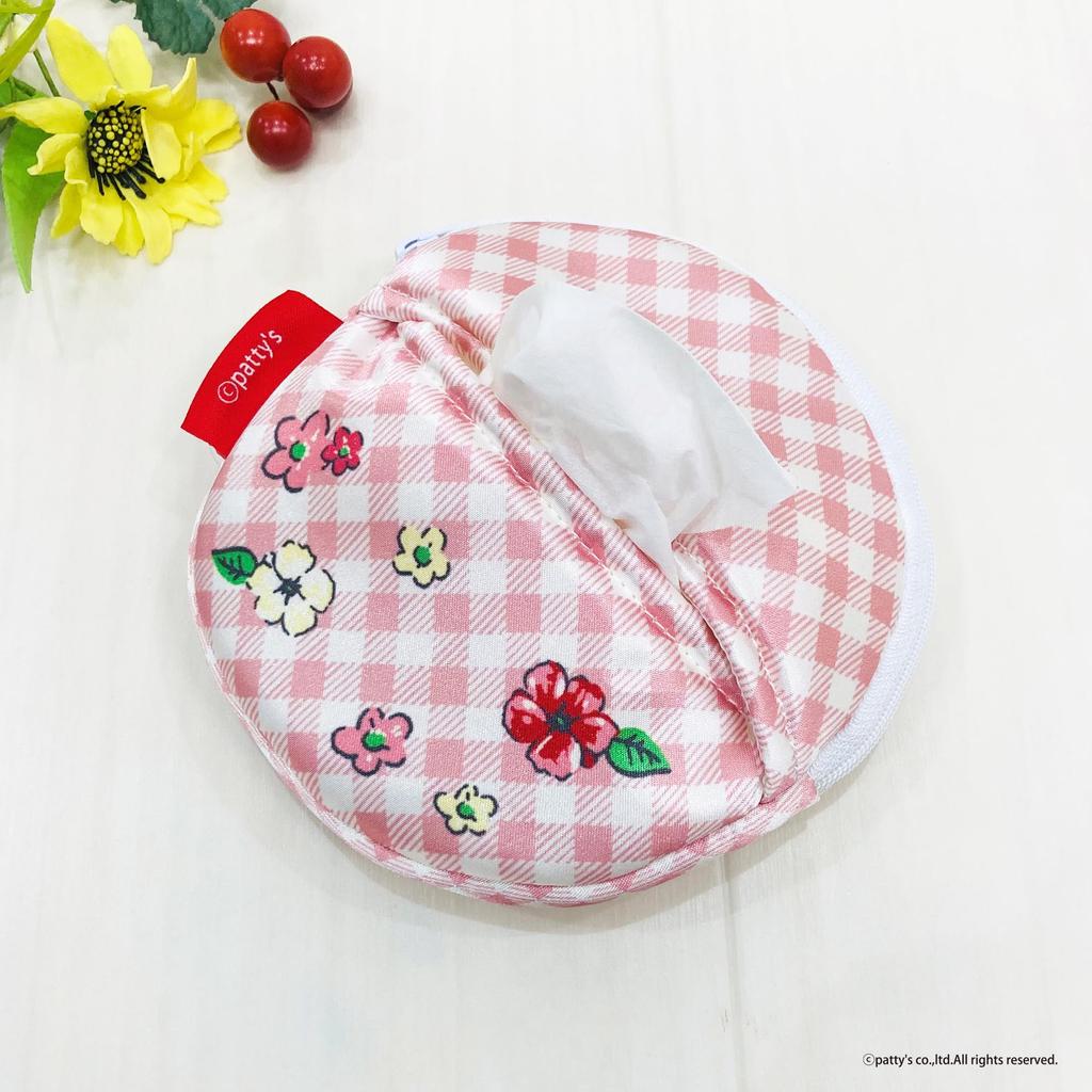 MORIPiLO Tissue SWIMMER Swimmer Small Item Plush Toy 13x13cm Check Character by Morishita Makura Case, Goods, Case, Pouch, Cute, (Gingham Pink)