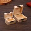 Unfinished Log Color Wooden Watch Box Diy Pine Wood Treasure Chest With Locking Clasp Hinged Lid Jewelry Storage Box