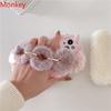 Cute Korean Fur Wrist Chain Silicone Case For iPhone 17 16 Pro Max 15Plus 14 13 12 11 Winter Furry Fluffy Plush Wrist Band Cover