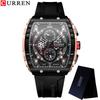 CURREN Man WristWatch Waterproof Chronograph Date Men Watch Military Top Brand Luxury Silicone Original Sport Male Clock 8442