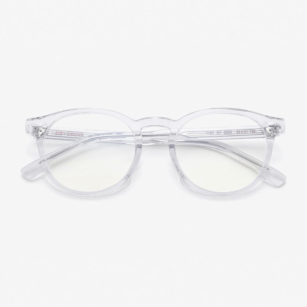 Alloaiweeo [Aloxrounz] Oversized Boston Frame Ara7107 C4 Transparent Clear