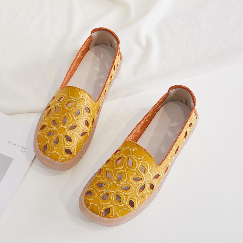 Summer Women Moccasins Leather Shoes Driving Comfort Flats Casual Nurse Penny Loafers Walking Minimalist Maternity Shoes for Girl