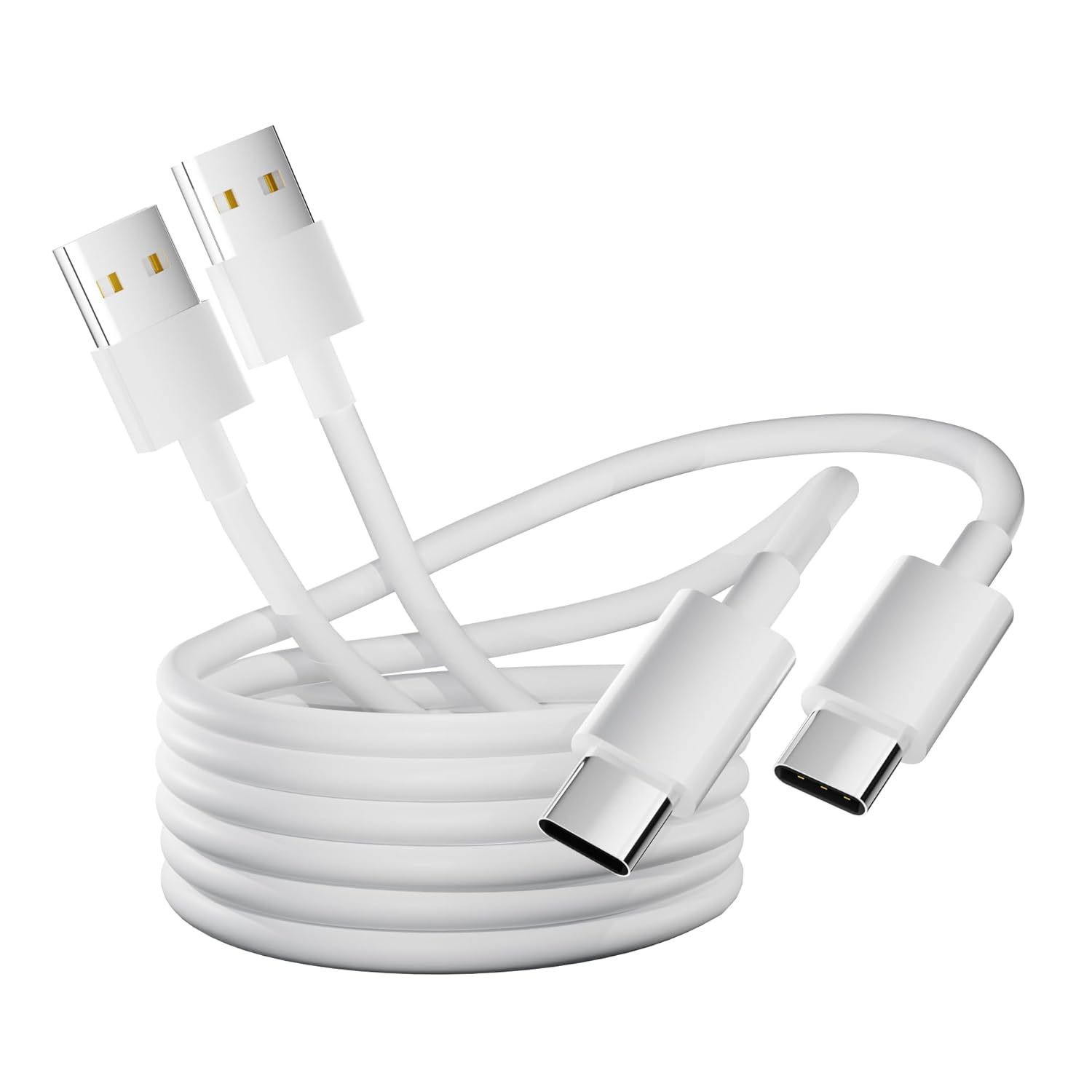 2-Pack 6ft USB-C Fast Charging Cable Durable & Bend-Resistant Universal for Android Devices