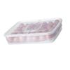 Portable Egg Storage Box 34 Grids Plastic Egg Storage Carrier with Handle for Kitchen Refrigerator