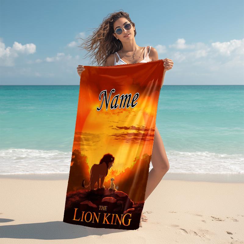 Personalized Love Sky Beach Towel Microfiber Beach Towel Thin Absorbent for Beach Swimming Yoga Bath Sports. 0910228