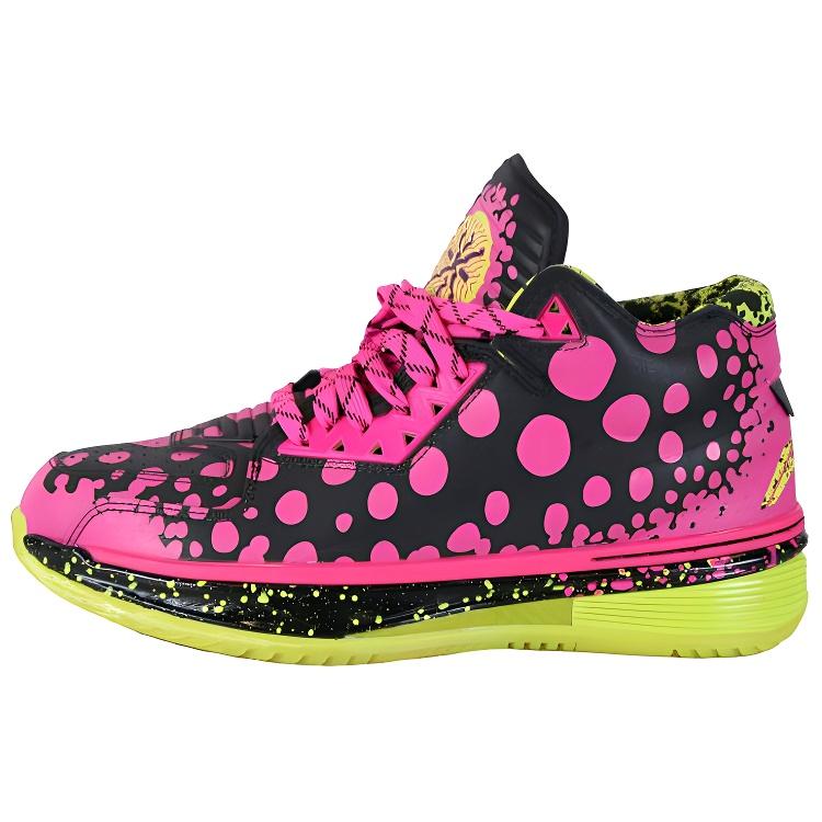 

LiNing WAY OF WADE Anti Slip And Wear Resistant Rebound Mid Top Basketball Shoes Men s Black Pink Yellow