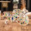 European-style Hand-painted Stained Glass Candy Jar Woven Pattern Fruit Bowl Contrast Vase Painted Juice Cup Whiskey Glass
