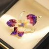 Jewelry Iris Flower Brooch Sparkling Plants Badge Vintage Enamel Lapel Pin  Gift