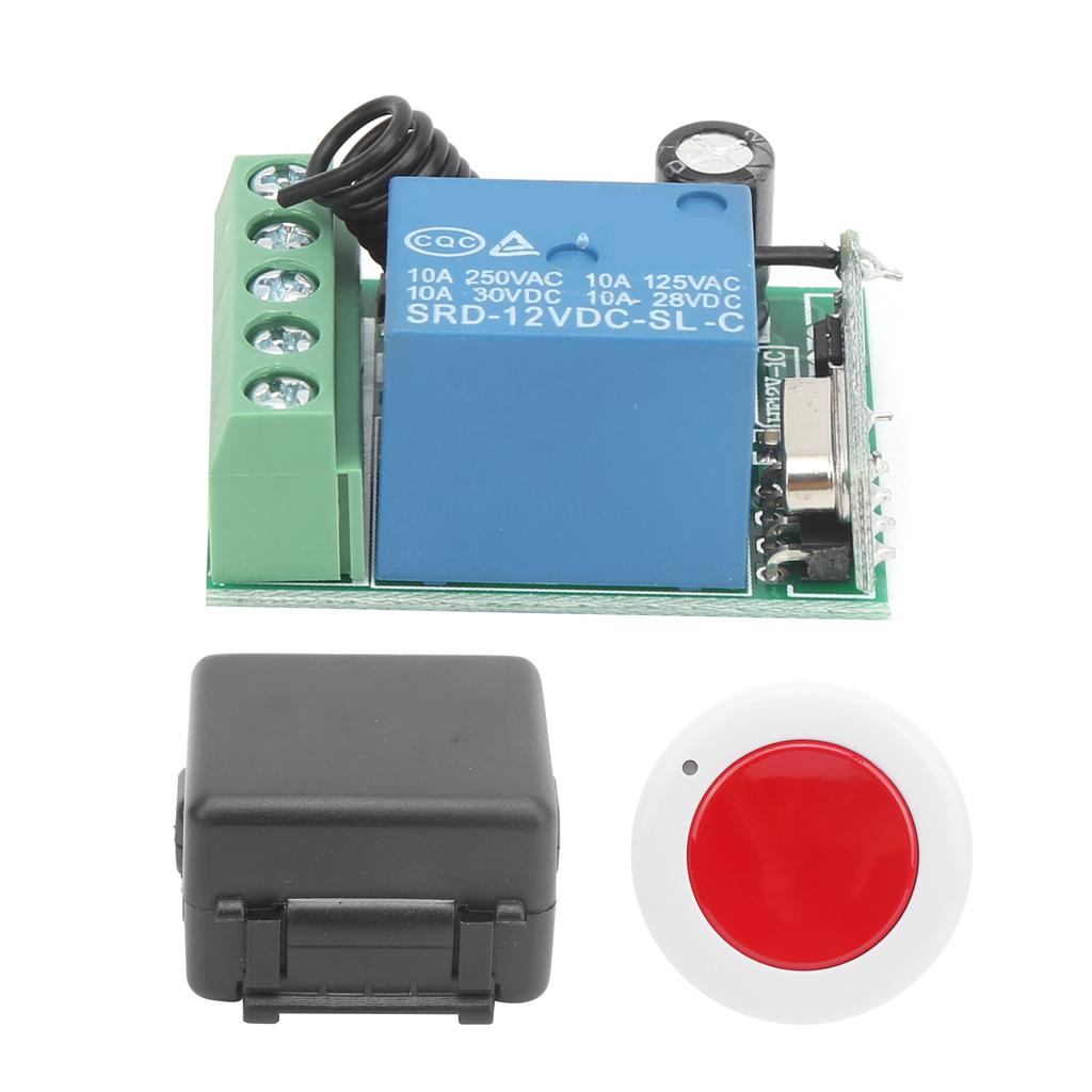DC12V 433MHz Single Channel Relay Remote Control Wireless Switch Receiver Transmitter Kit Easy Operation