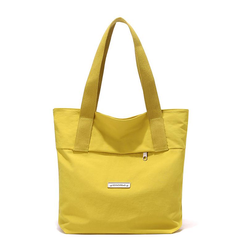 Waterproof Nylon Tote Bag for Women Large Capacity Shoulder Handbag with Zip Pocket