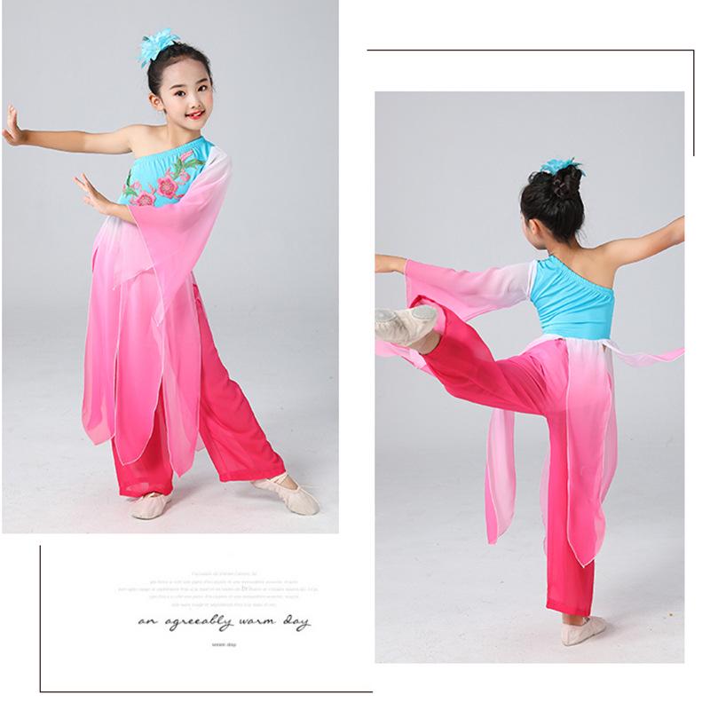 Girls and Women s Modern Chinese Ethnic Dance Costumes - Chiffon Performance Set 120