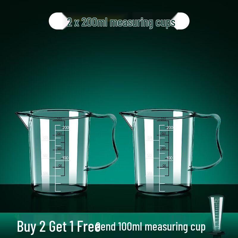 Yipan Food-Grade High Borosilicate Glass Measuring Cup Set