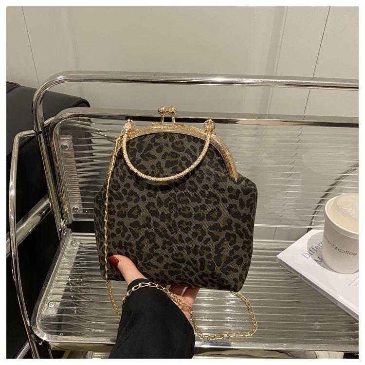 

Большая вместимость персонализированные леопардовые модные аксессуары цепочка через плечо сумка-тоут для женщин кофейный