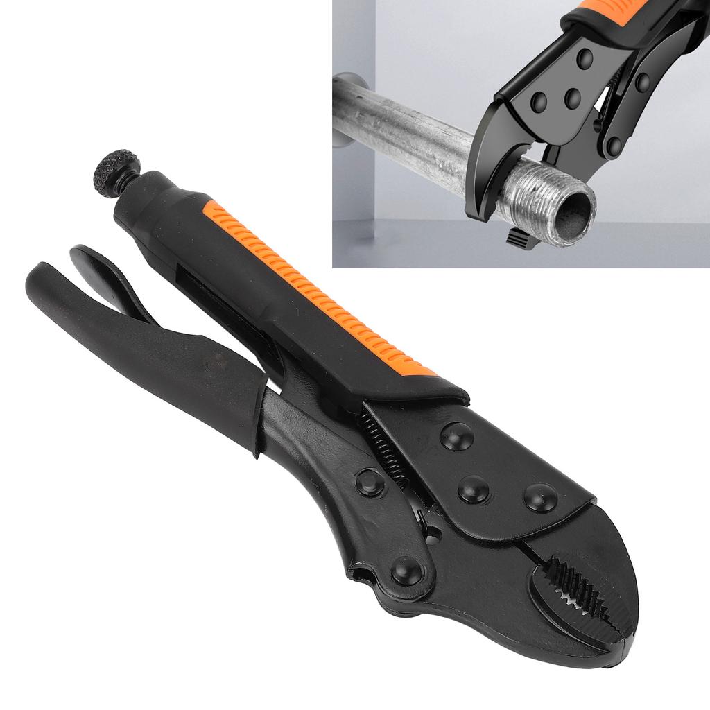 Locking Pliers Curved Jaw Carbon Steel Wrench Woodworking Clamping Device