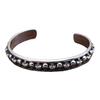 Trendy Dark Goth Skull Hip Hop Punk Cool Creative Open Bracelet Men's Simple Retro Motorcycle Bracelet Street Niche Accessories