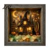 Decorative Seasonal Lights Halloween Lighted Frame Ornaments Light Up Shadow Box Warm Atmosphere LED for Home Living Room Bedroom Decor Ornaments