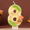 Number Birthday Candle with Bowknot Design Cake Decoration for Children Girls Baking Party Supplies