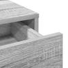 Makeup Table with Drawers Gray 50 x 41 x 140 cm Engineered Wood