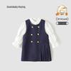 Keying Girls' Spring Academy Style Dress Set