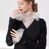 Elegant Detachable Lace Collar And Arm Sleeve Set For Formal Event Breathable Tulle Fabric Fashion Outfit Accessory