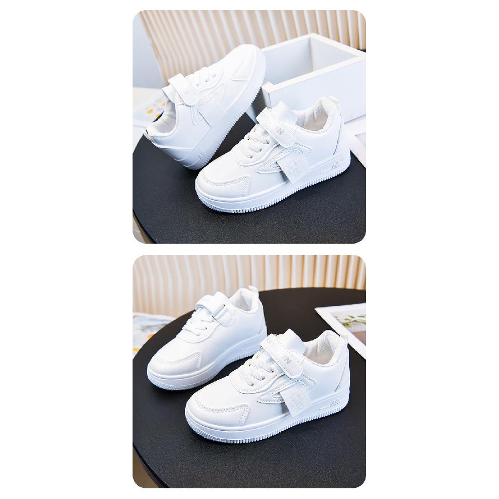 Dětské bílé boty Jarní a podzimní Nové Měkká podrážka Nízké Jednoduché boty Dívčí boty Střední a Velké Dětské Ležérní Tenisky Chlapecké boty