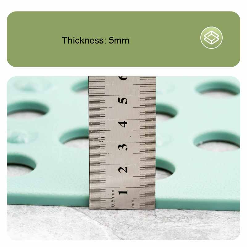 TPR Non-Slip Bath Mat with Suction Cups Shower Bathtub Mat Anti-Fatigue Bathroom Floor Mat Massage Foot Pad