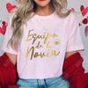 Girl Team Bride Squad T-shirt Spanish Women Bachelorette Hen Party Tee Shirt Bridal Wedding Single Farewell Short Sleeve Tops