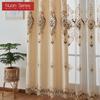 1PC European Luxury Versatile Semi Blackout Embroidered Comfortable Curtains and Sheer Curtains  for Living Room Bedroom Home Decor Nuan Series