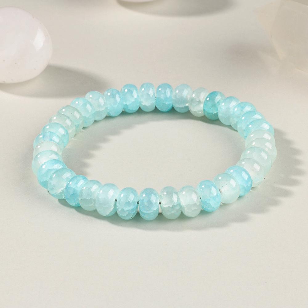 Festive Gifts Blue Kyanite Abacus Beaded Bracelet Calming Fashion Jewelry For Men And Women Daily Wear Simple Versatile Accessory