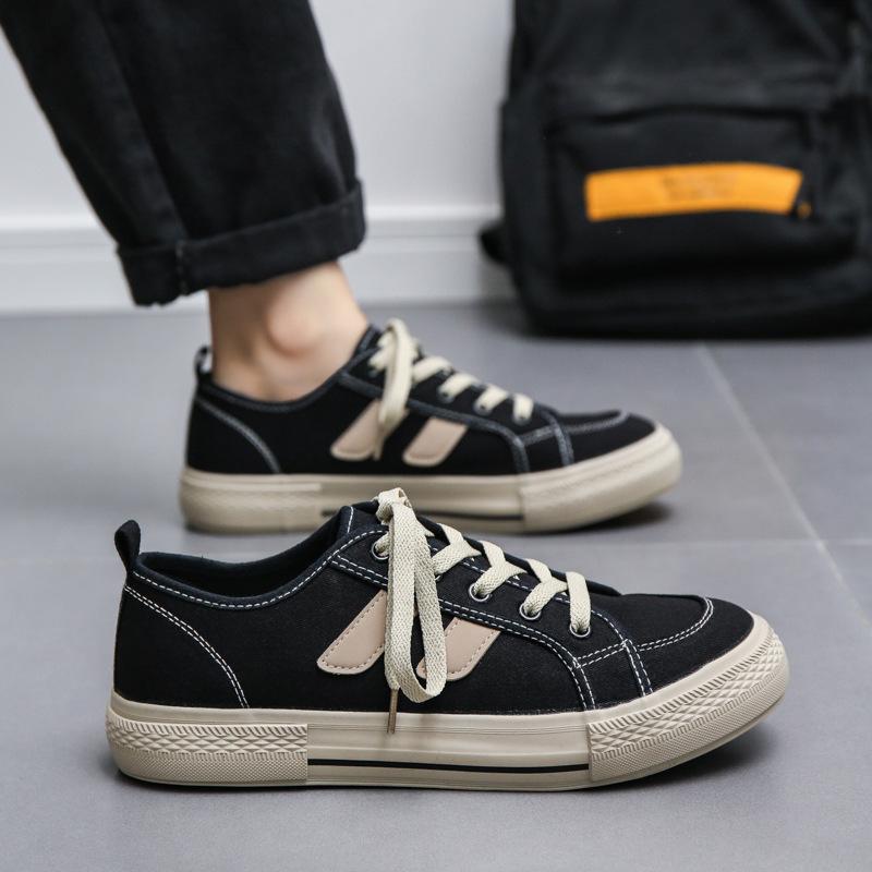 Men's shoes trendy shoes autumn new classic versatile canvas shoes Hong Kong style breathable student sports and leisure board shoes