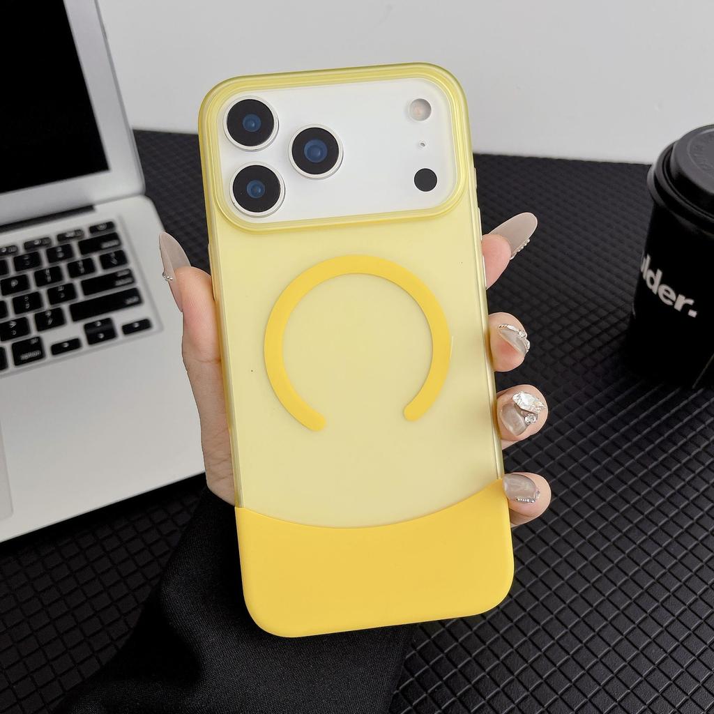 iPhone 16 Magnetic Case: Semi-Transparent, Skin-Feel Frosted, Large Hole Protection, Compatible with 15/14 Models