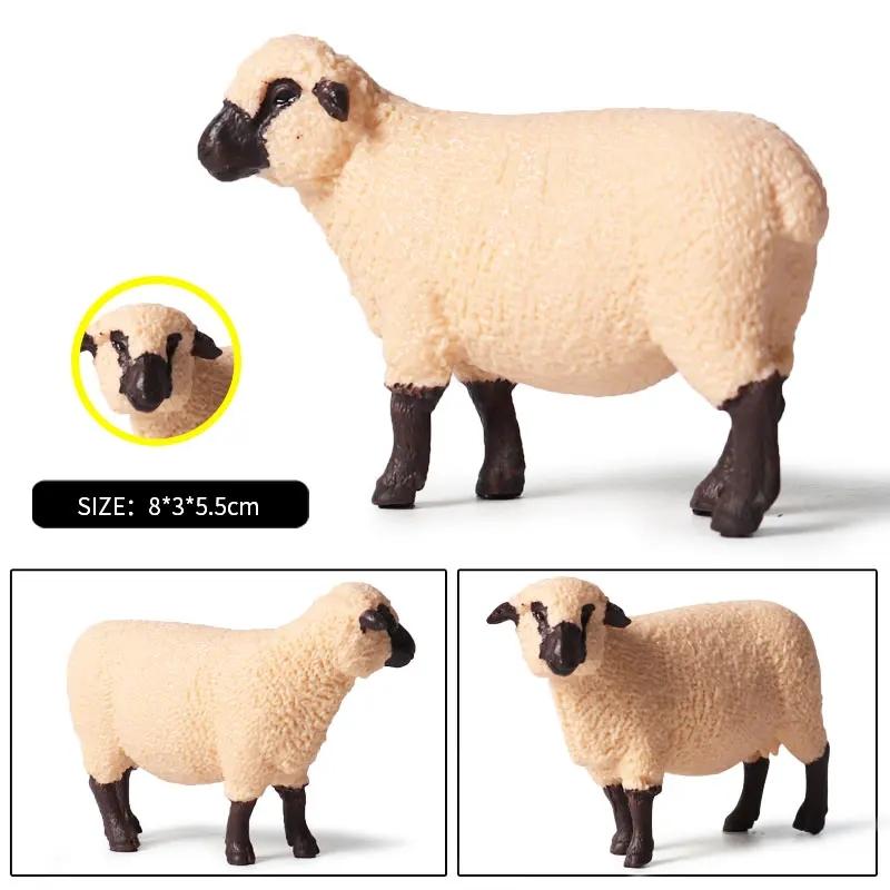 Oenux Clasic Animale de Fermă Simulare Oaie Capră Argali Antilopă Model Figurină de Acțiune Figurine Păsări de Curte Jucărie Drăguță Pentru Copil Cadou