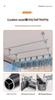 Aluminum Windproof Balcony Drying Rod - Top-Mounted, Hole-Punching Design for Secure Clothes Hanging