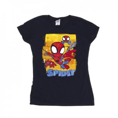 Womens/Ladies Spidey And His Amazing Friends Flying Cotton T-Shirt