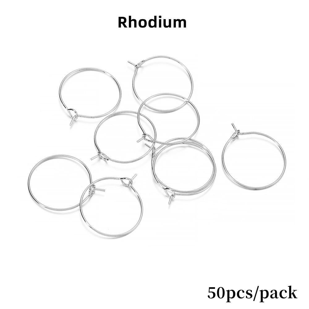 10-50pcs/lot 20 25 30 35 40 mm Hoops Earring Big Circle Hanging Earrings Findings For DIY Jewelry Making Accessories Supplies