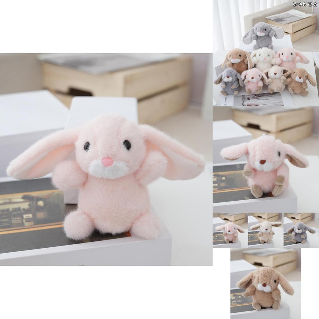 Adorable Realistic Rabbit Plush Keychain With Soft Pp Cotton Stuffing Cute Keyring Toy Perfect For Couples And Car Bags