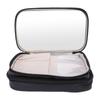 Makeup Bag with Mirror Portable Double Layer Cosmetic Storage Bag Small Travel Toiletry  