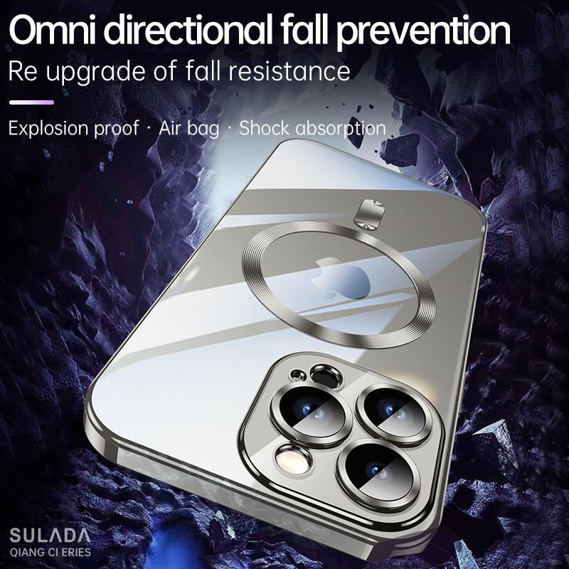 Case for Magsafe Mag Safe Iphone 15 Pro Max 14 Plus 13 12 11 X Xs Xr Se 2020 2022 8 15Pro Camera Lens Protector Protection Cover Phone Accessories