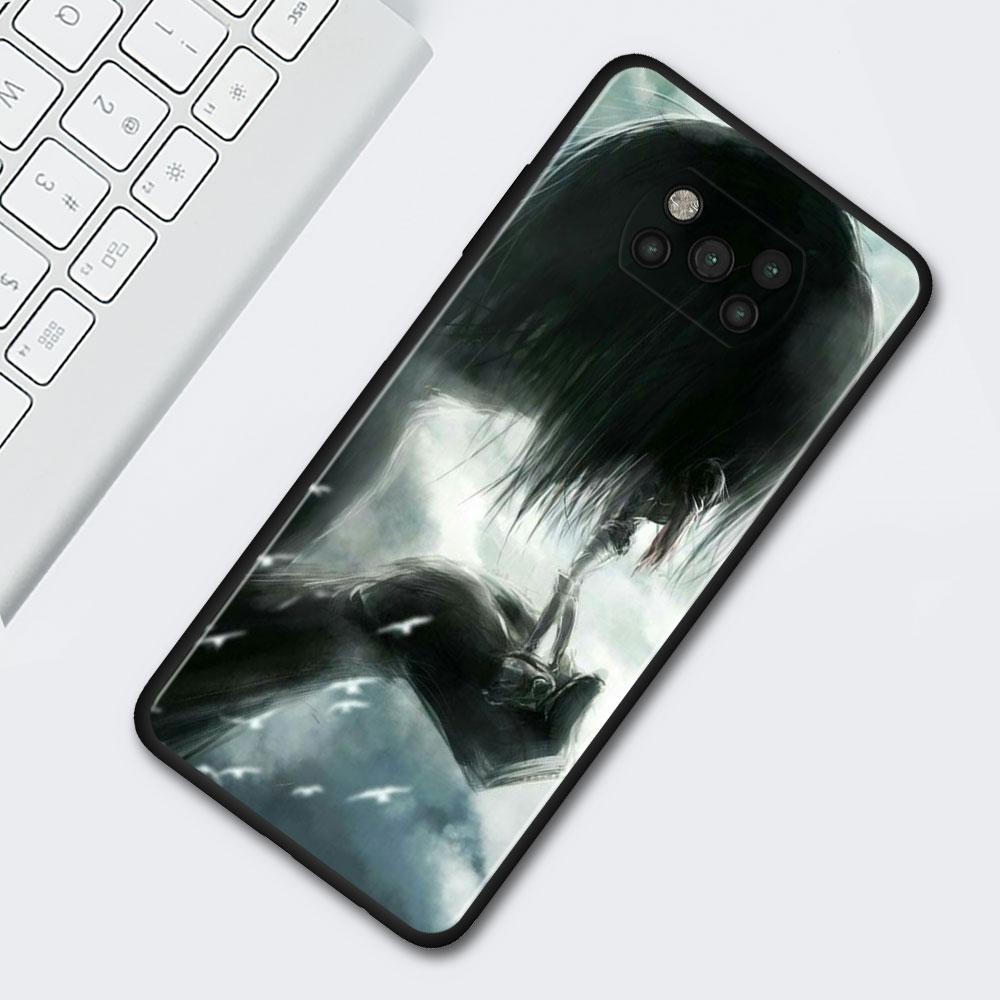 Anime Japanese Attack On Titan Case For Xiaomi Mi Poco X3 M3 Pro X4 NFC F3 GT Pocophone F1 Black TPU Soft Cover Cellphones Capa