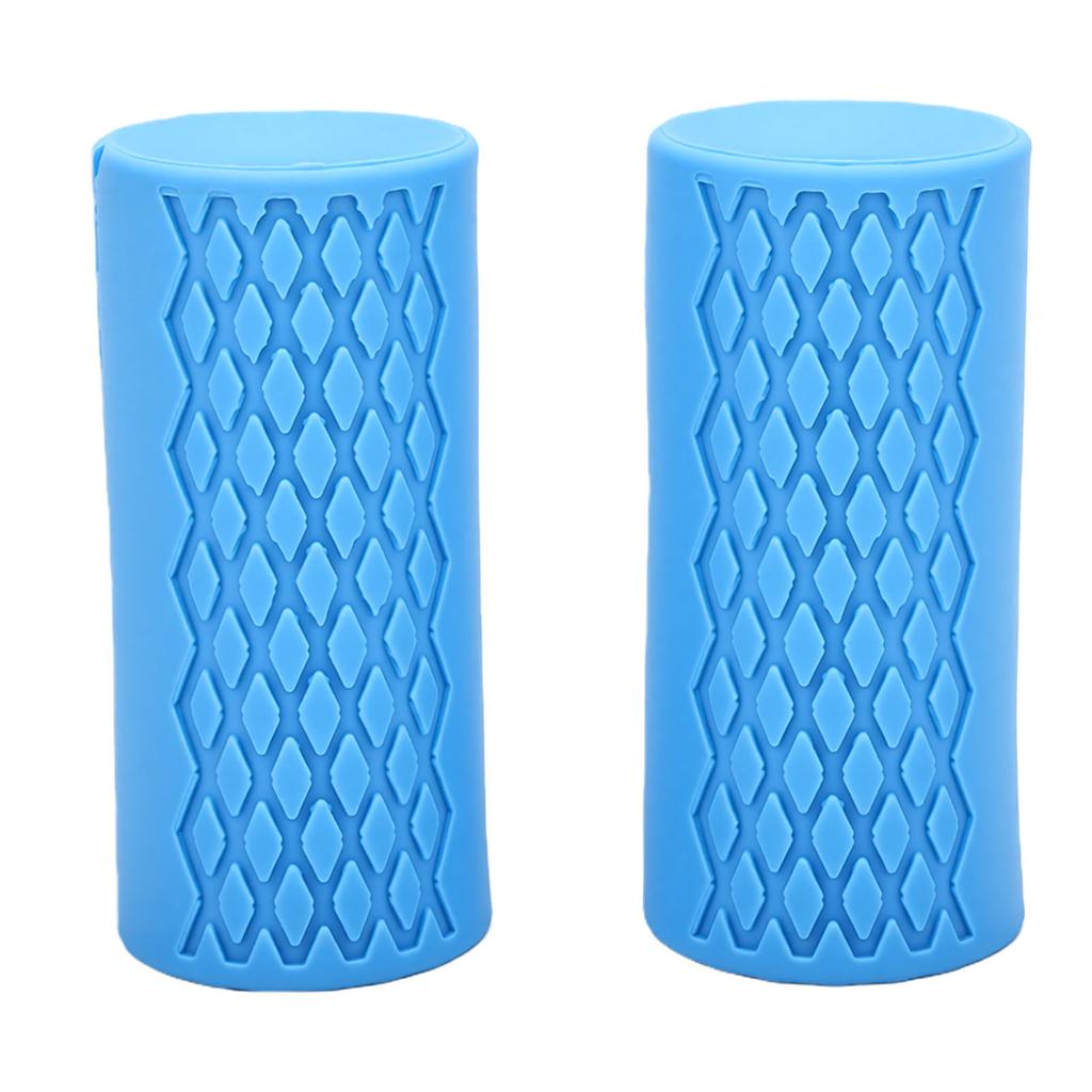 2PCS Barbell Grips Silicone   Thick Prevent Slip Dumbbell Grip for Gym Weightlifting Black