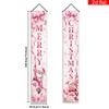 Banner New Year Decoration 2pcs Floral Design Polyester Indoor Outdoor Porch Hanging