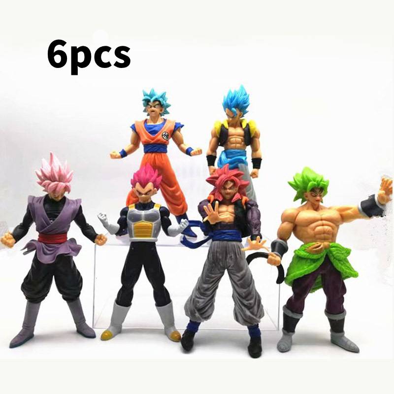 

Ball 6pcs Dragon Action Figures Set Super Saiyan Goku Son Vegeta Model Toy Gift