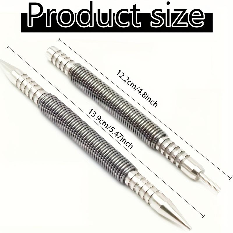 

Набор из 2 пружинных кернов, двухсторонние, из высокоуглеродистой стали, неэлектрические, ручные пробойники, для удаления штифтов дверных петель в узких местах 2pc серебряный