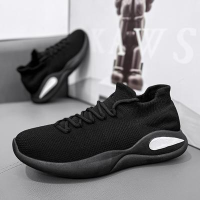 Fashion Black Men Running Walking Sock Shoes Fashion Casual Sneakers Breathable Sport Shoes Lightweight Men Sneakers Casual Shoes