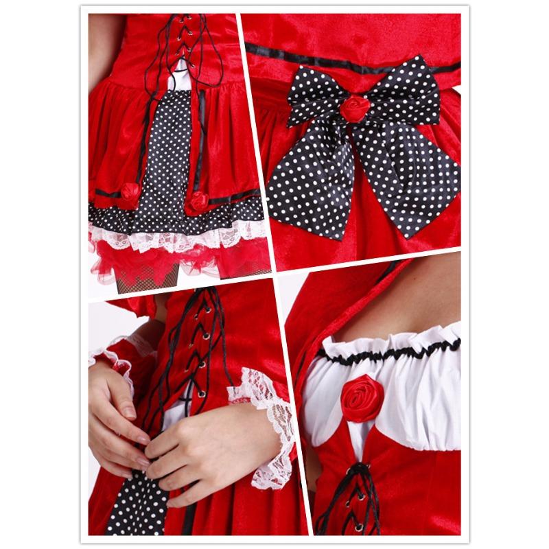Halloween Princess Dress Little Red Riding Hood Queen Lingerie Holiday Party Dress