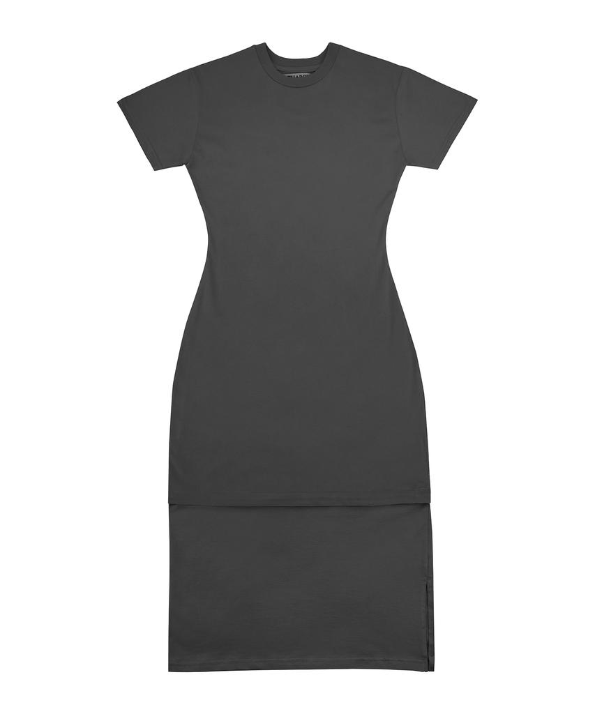 Catharsis Supima Cotton Two-Way Dress (Charcoal)_S M