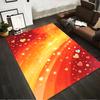 Gradient Red Carpet with Hearts and Sparkling Light Patterns Design Suitable for Use As an Anti-slip for Living Room Bedroom Sofas