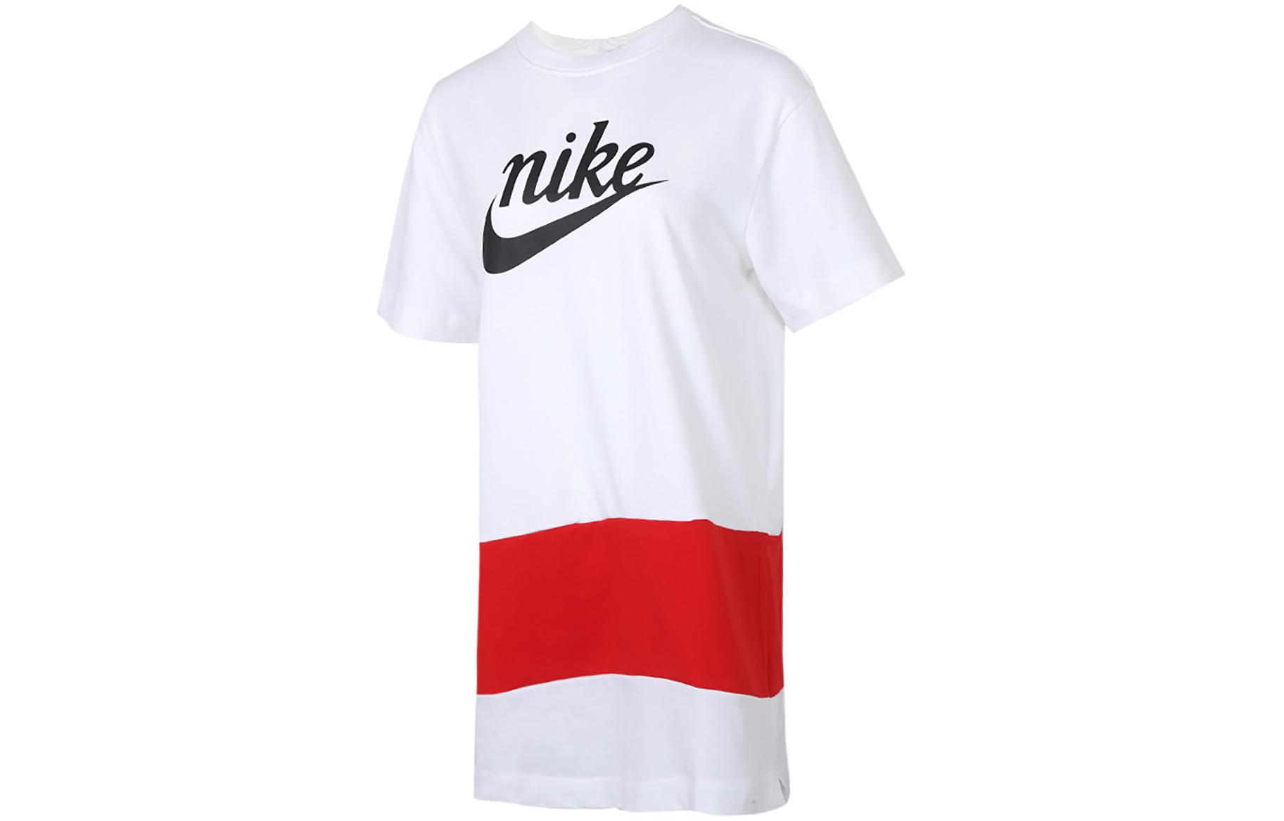 Nike Short Sleeved Dress Women s White/Red CJ3716-100 M