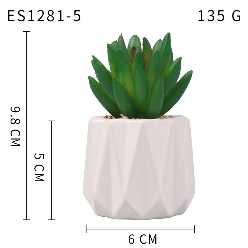 Small, Wavy Cup-Shaped Simulated Succulent Plant Potted Plant, Nordic Office Furniture Fresh Decoration